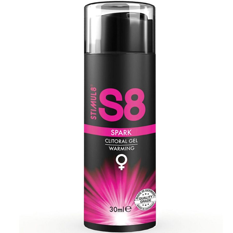 Gel estimulador do clítoris STIMUL8 S8 Spark com efeito de calor, embalagem de 30 ml
