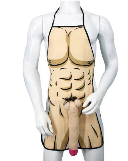 DIABLO PICANTE – Avental com torso musculado e pénis 3D