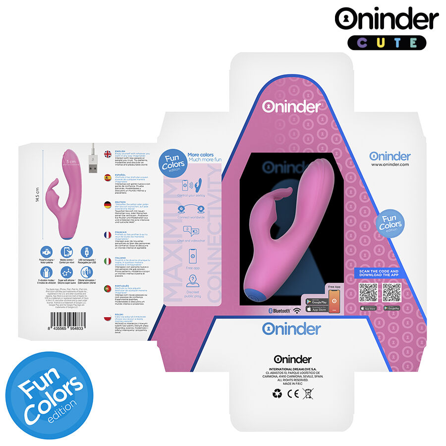 ONINDER CUTE - LOVE BUNNY VIBRADOR PUNTO G Y CLITORIS - APP MUNDIAL GRATUITA