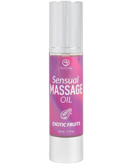 Óleo de massagem SECRETPLAY COSMETIC com aroma de frutas exóticas, embalagem de 50 ml