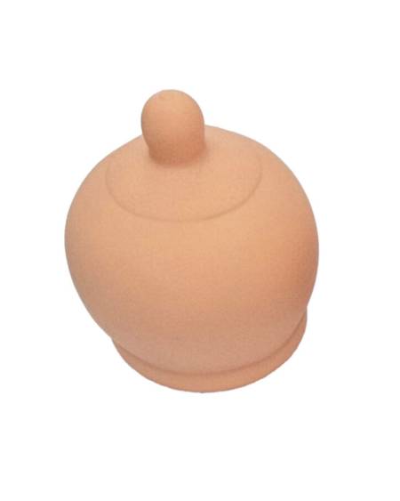 Brinquedo antisstress DIABLO PICANTE em forma realista de peito, na cor de pele