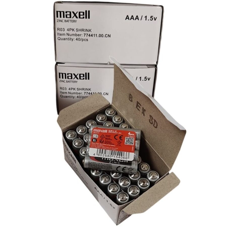 MAXELL - PILA SALINA MANGANESO AAA R03 RETRACTIL*4
