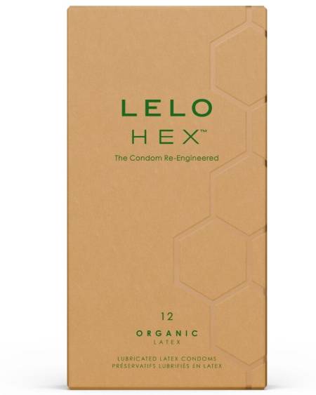 Caixa de preservativos LELO HEX Organic de látex de origem orgânica