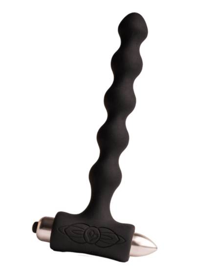 ROCKS- OFF - PETITE SENSATIONS PEARLS PLUG ANAL VIBRADOR NEGRO