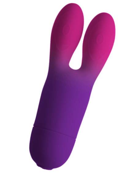 Vibrador coelho GLO-GIRL BUNNY da ROCKS-OFF, roxo e com orelhas flexíveis