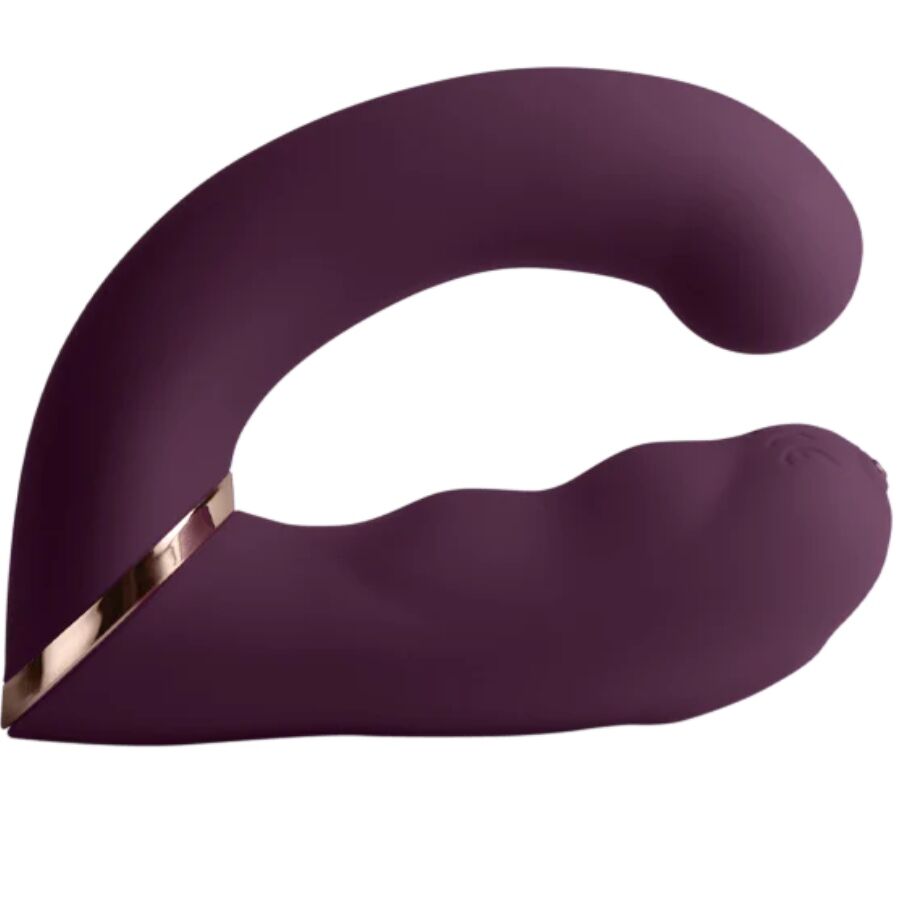 Vibrador duplo ROCKS-OFF Gemini roxo, flexível e com dois motores