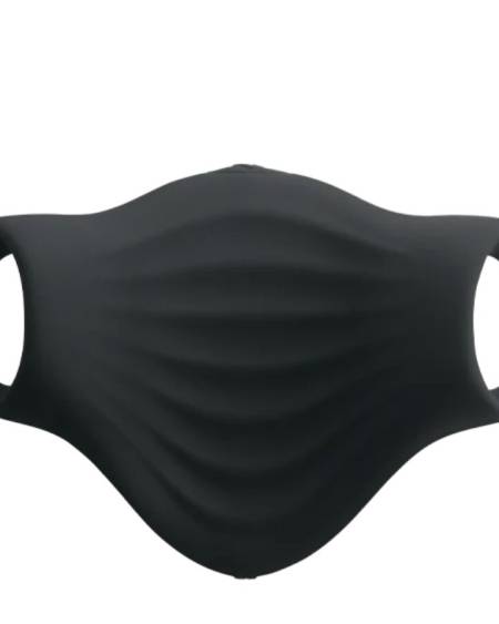 Masturbador vibrador flexível Palm Black da ROCKS-OFF, com laços para os dedos