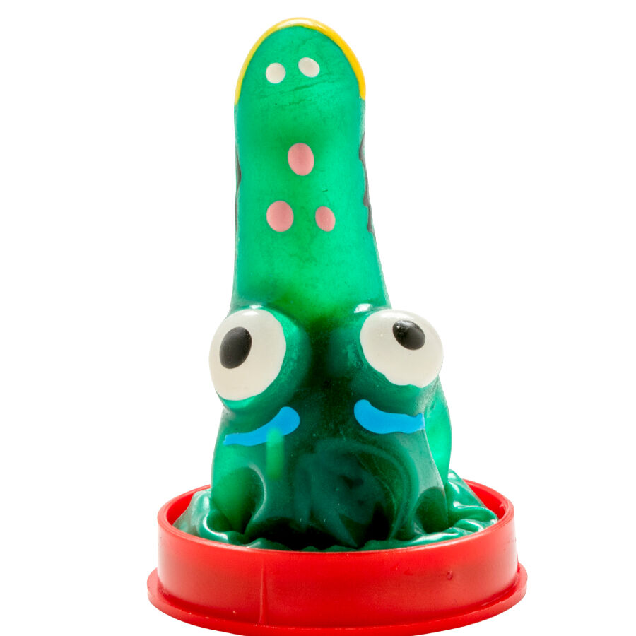 CONDOMERIE - PRESERVATIVO DECORATIVO PINTADO A MANO COCODRILO MODELO 1