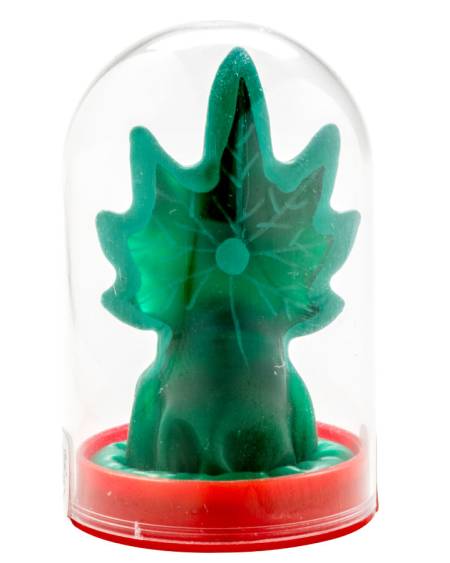 Preservativo decorativo CONDOMERIE Cannabis modelo 1, de látex e pintado à mão.