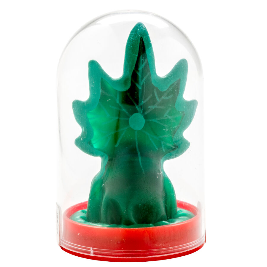 Preservativo decorativo CONDOMERIE Cannabis modelo 1, de látex e pintado à mão.