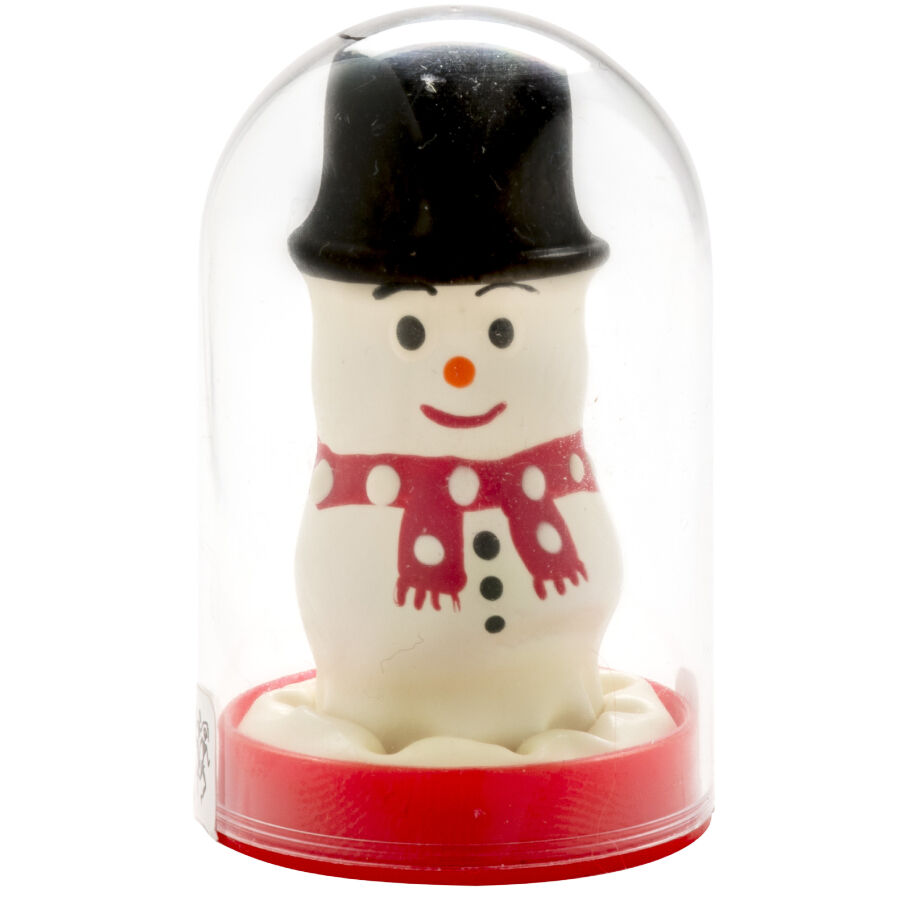 Preservativo decorativo CONDOMERIE pintado à mão com motivo de boneco de neve