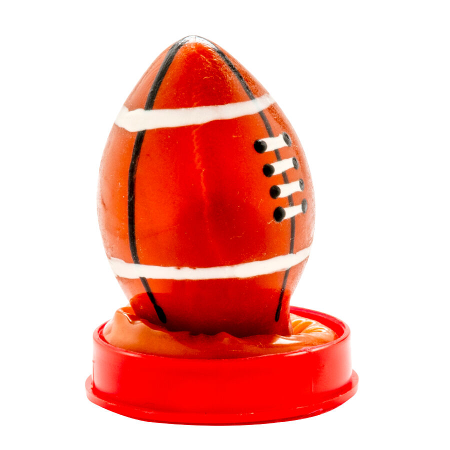 CONDOMERIE - PRESERVATIVO DECORATIVO PINTADO A MANO PELOTA DE RUGBY