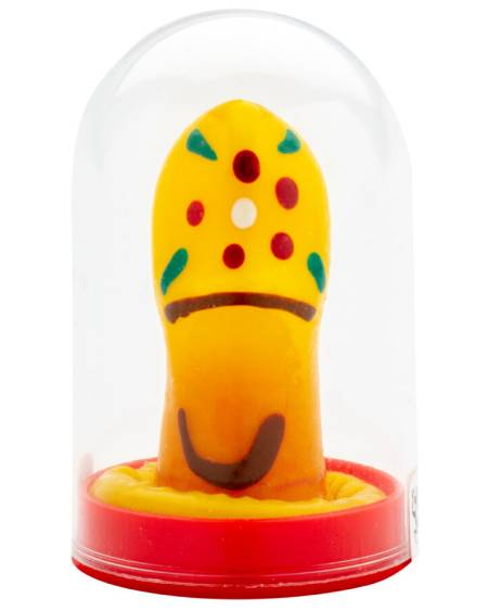 Preservativo decorativo CONDOMERIE pintado à mão com decoração de tamanco