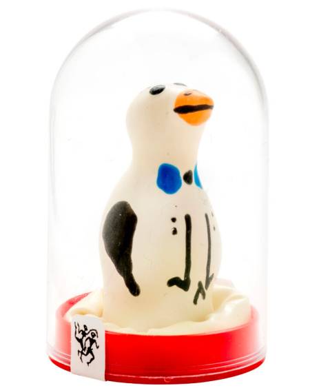 Preservativo decorativo CONDOMERIE pintado à mão com motivo de pinguim