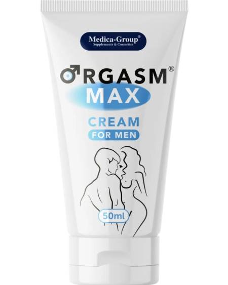 Creme íntimo masculino Orgasm Max da MEDICA GROUP, embalagem de 50 ml