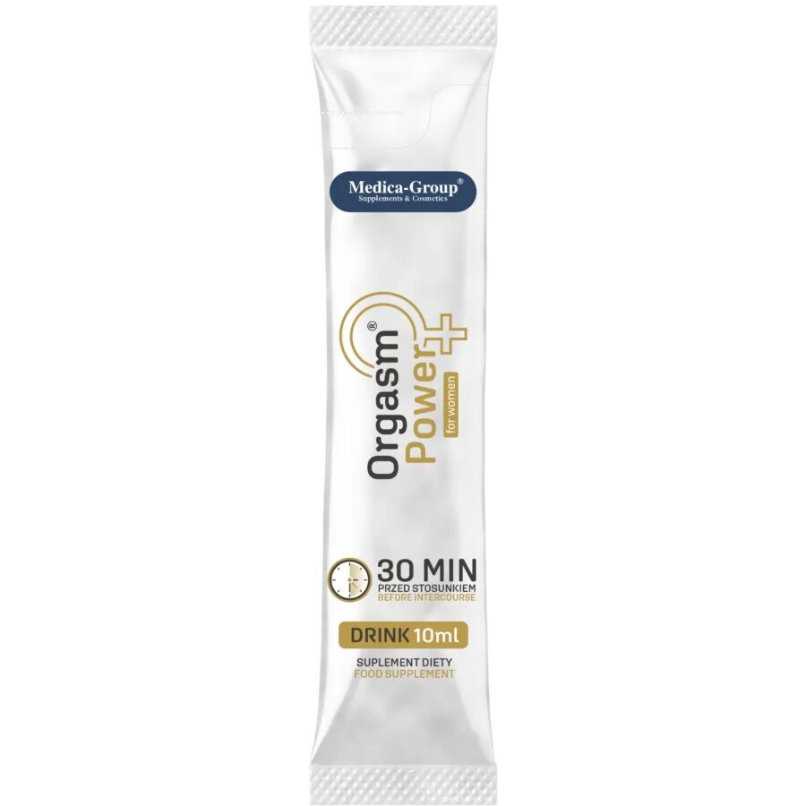 Bebida Orgasm Power da MEDICA GROUP, suplemento feminino líquido de 10 ml