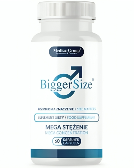 BiggerSize, suplemento alimentar masculino em cápsulas da MEDICA GROUP