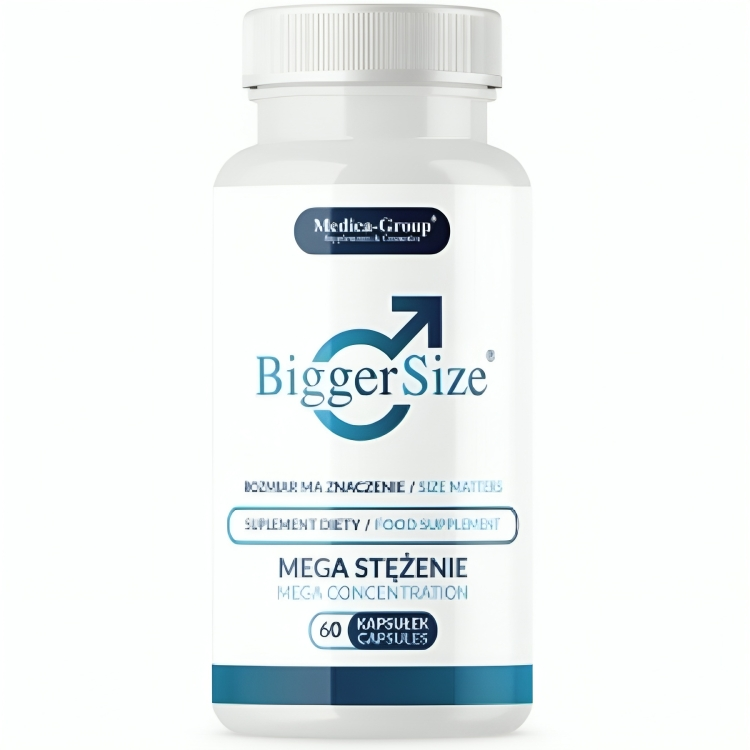 BiggerSize, suplemento alimentar masculino em cápsulas da MEDICA GROUP