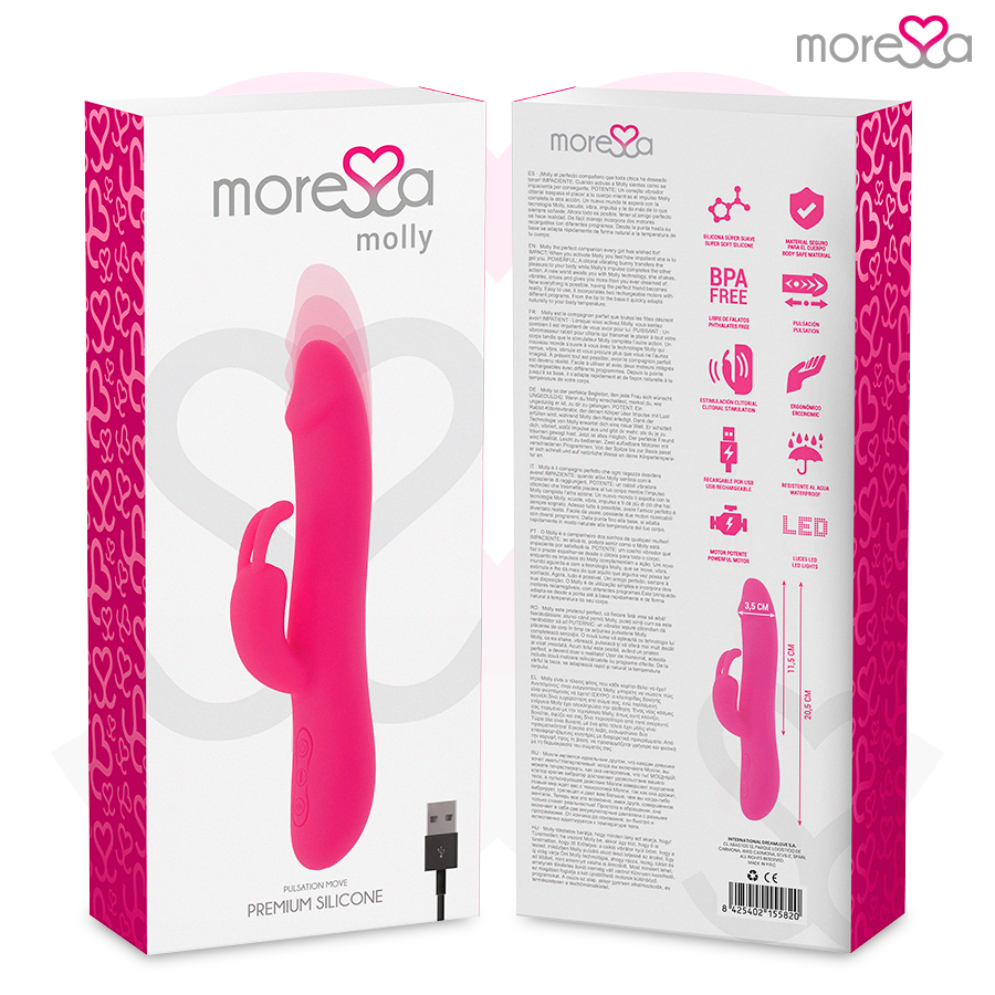 MORESSA - MOLLY IMPULSOR UP&DOWN Y POTENTE VIBRACIÓN PREMIUM SILICONE RECARGABLE