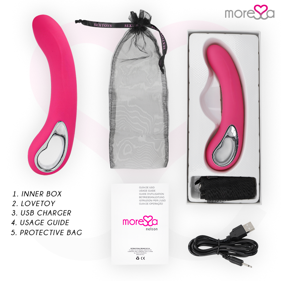 MORESSA - NELSON MASAJEADOR PUNTO G PREMIUM SILICONE RECARGABLE
