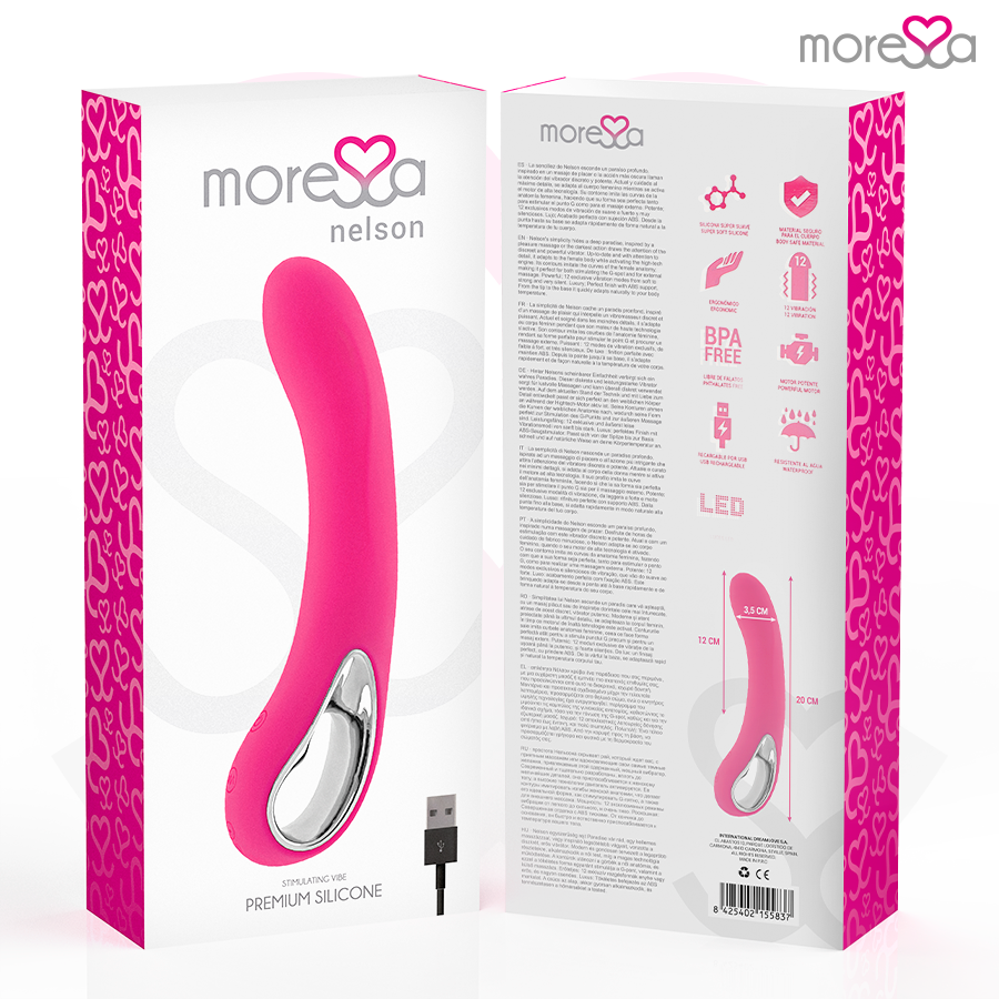 MORESSA - NELSON MASAJEADOR PUNTO G PREMIUM SILICONE RECARGABLE