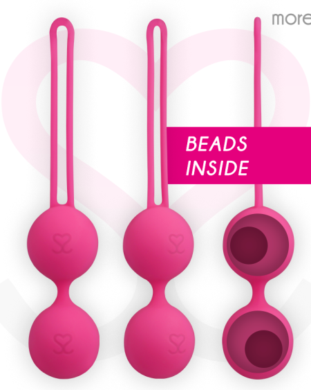MORESSA - OSIAN THREE ENTRENAMIENTO SUELO PELVICO 85 gr PREMIUM SILICONA ROSA