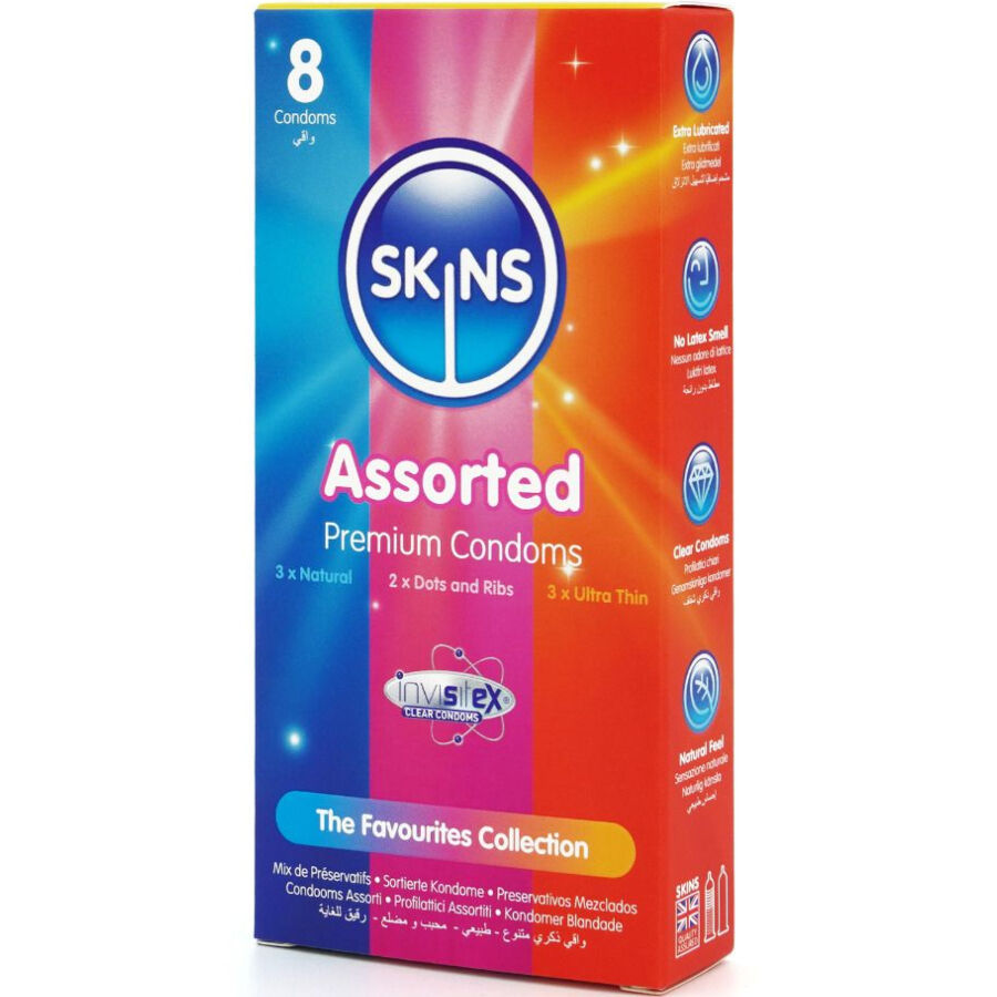SKINS - SURTIDO PRESERVATIVOS PREMIUM PACK 8