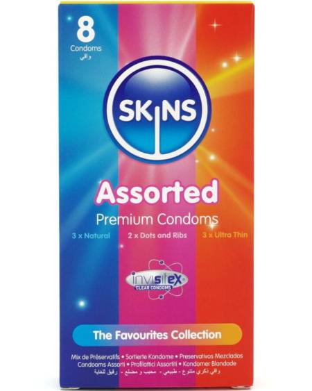 SKINS - SURTIDO PRESERVATIVOS PREMIUM PACK 8