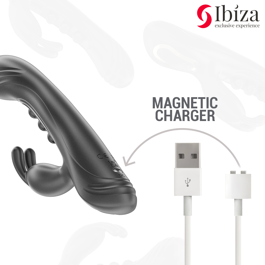 IBIZA - VIBRADOR RABBIT PERLAS CON PULSACIÓN