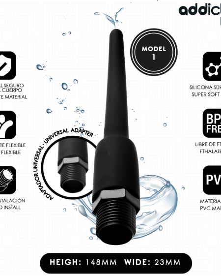 Ducha anal ADDICTED TOYS Modelo 1 com adaptador universal