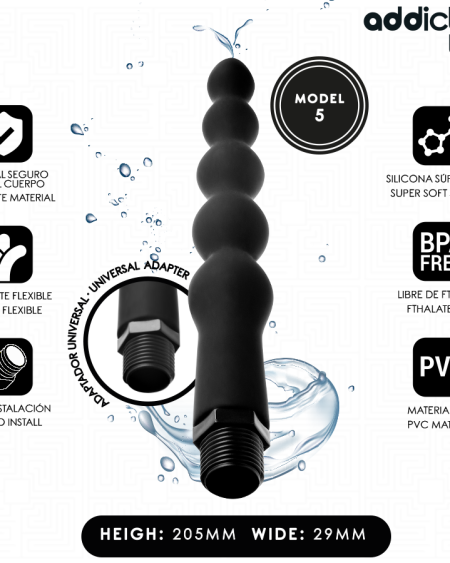 Ducha anal ADDICTED TOYS Modelo 5 com adaptador universal