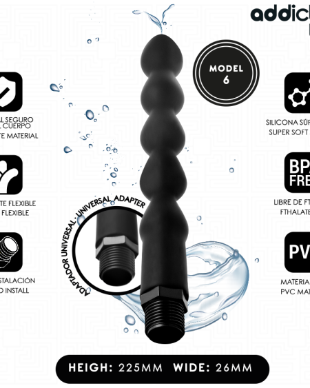 ADDICTED TOYS - LIMPIADOR ANAL CON ADAPTADOR UNIVERSAL MODELO 6