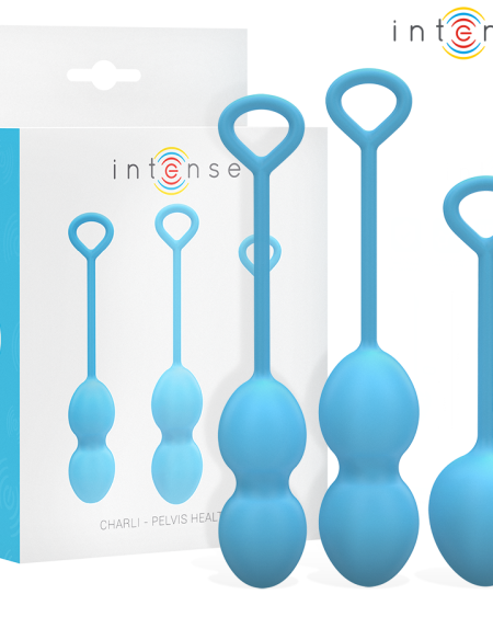 Kit Charli Ocean com três bolas de Kegel para treino progressivo do pavimento pélvico