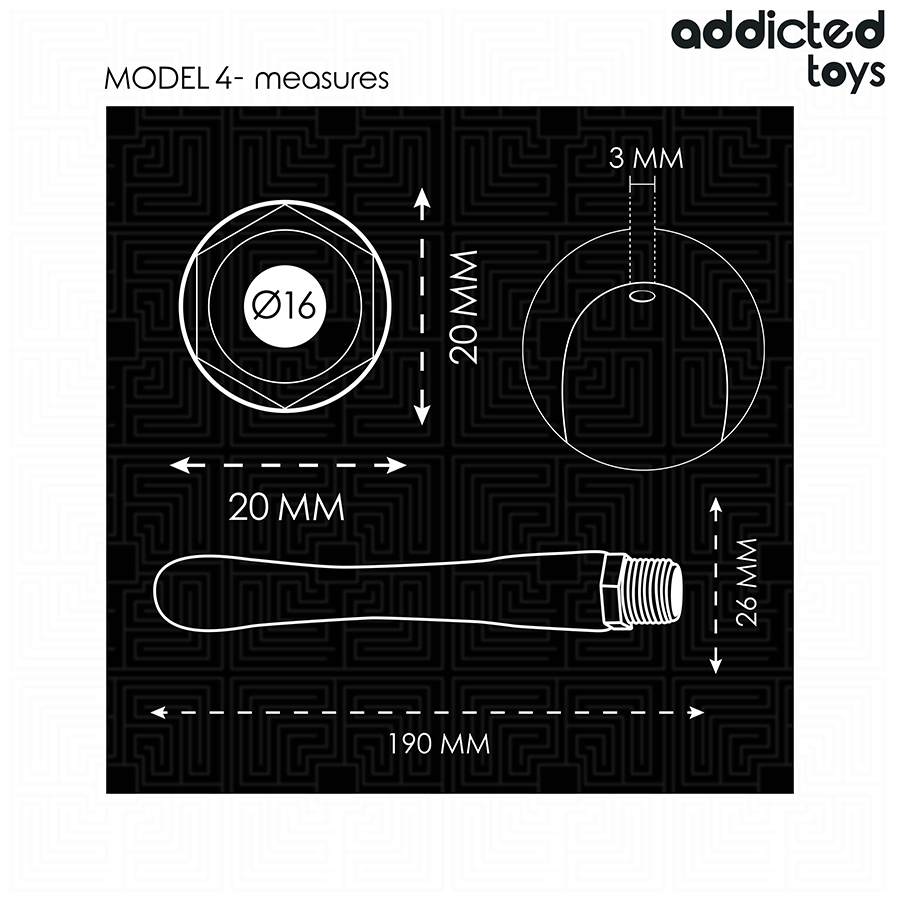ADDICTED TOYS - LIMPIADOR ANAL CON ADAPTADOR UNIVERSAL MODELO 4