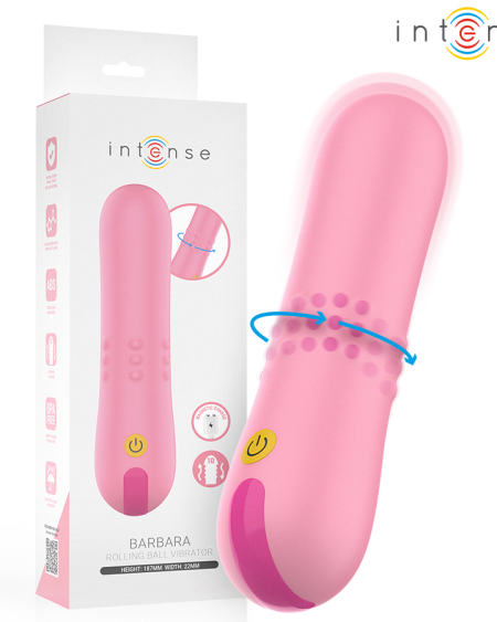Vibrador BARBARA da INTENSE com pérolas giratórias e função de vibração