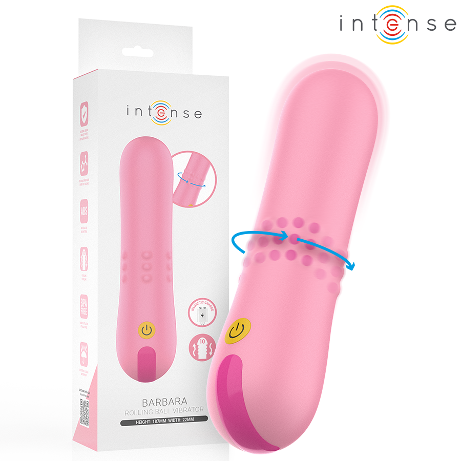 Vibrador BARBARA da INTENSE com pérolas giratórias e função de vibração