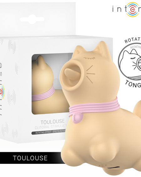 Estimulador do clitóris INTENSE Toulouse amarelo, com língua rotativa a 360º