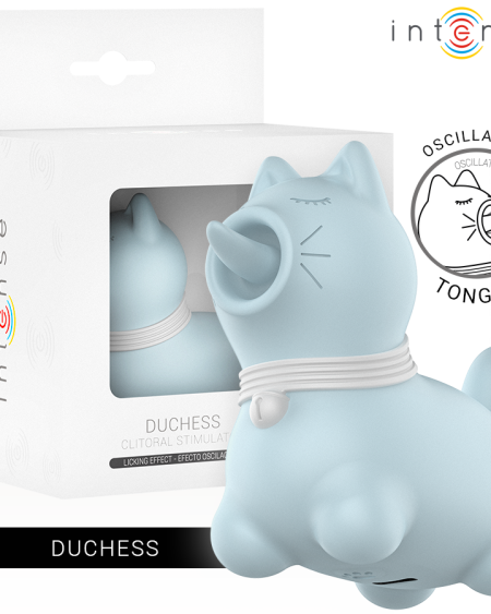 Estimulador de clítoris Duchess azul com língua rotativa a 360º
