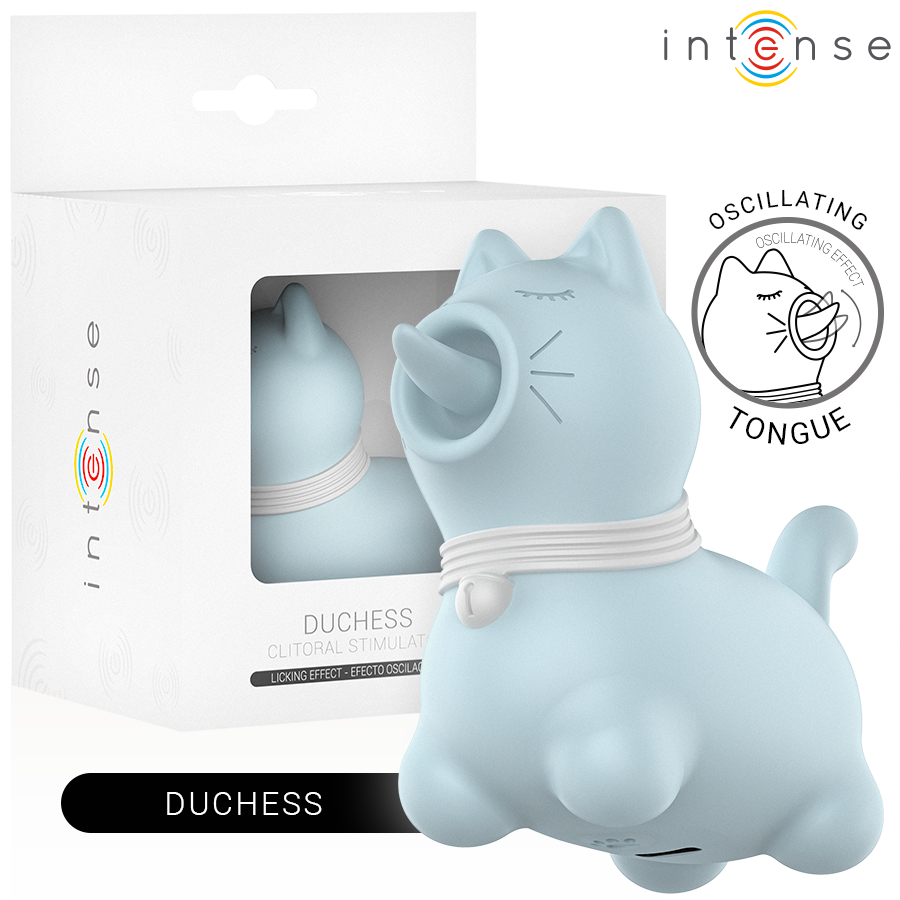 Estimulador de clítoris Duchess azul com língua rotativa a 360º