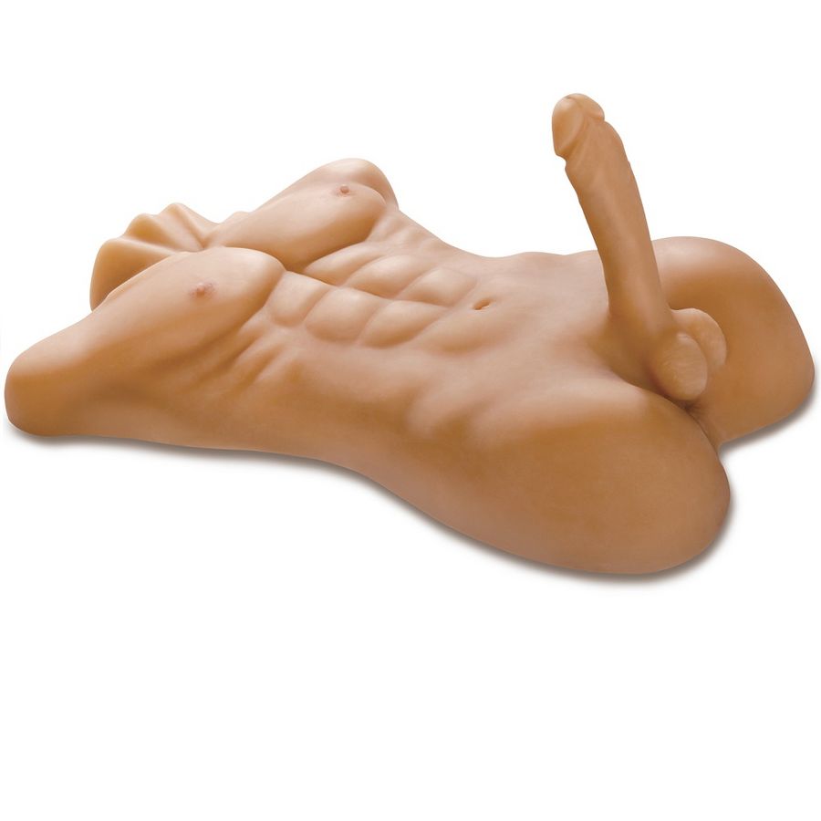 Torso Masculino Realista XXL com Pênis de 20 cm e Toque Real FantaFlesh
