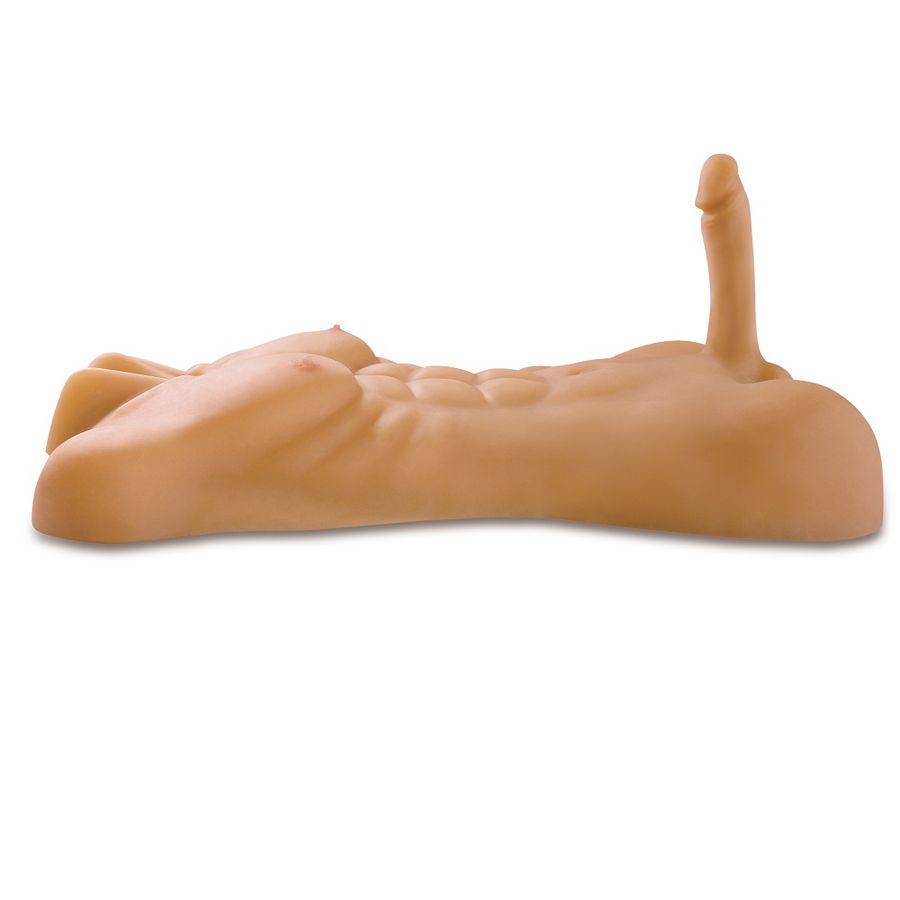 Torso Masculino Realista XXL com Pênis de 20 cm e Toque Real FantaFlesh