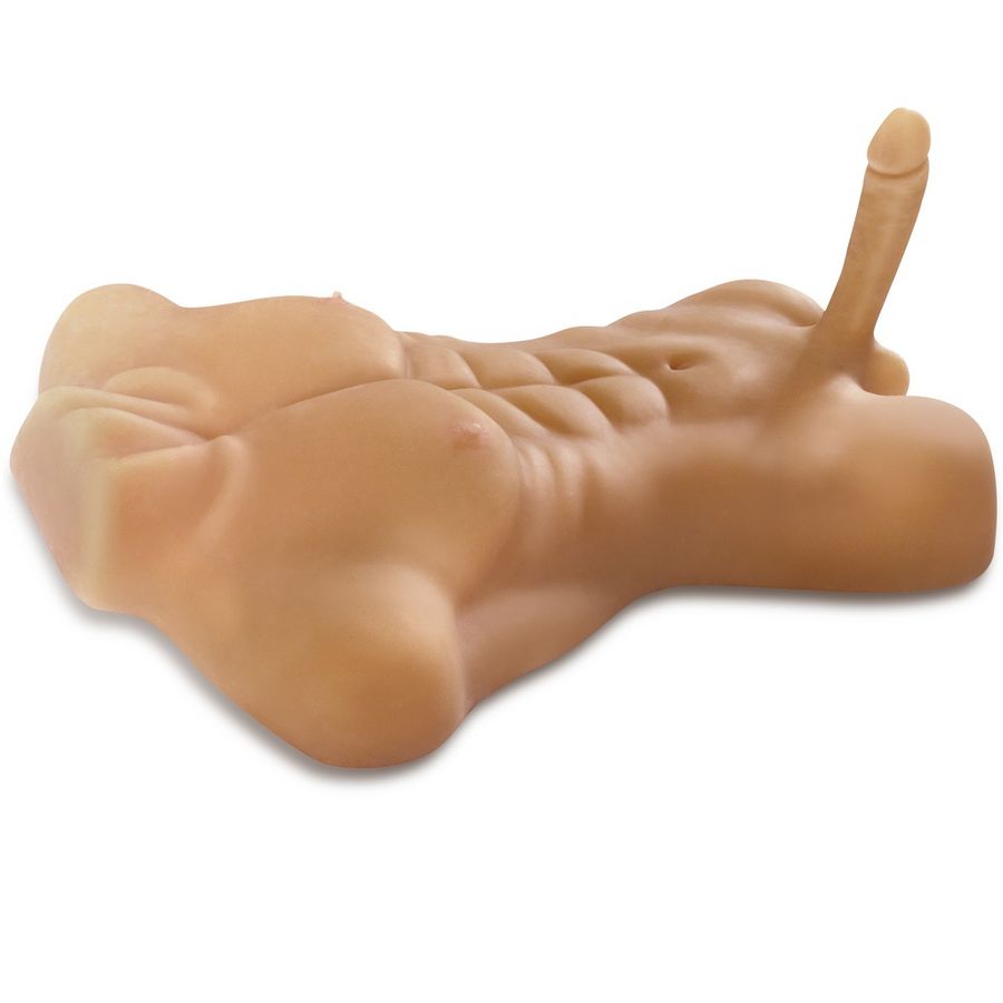 Torso Masculino Realista XXL com Pênis de 20 cm e Toque Real FantaFlesh