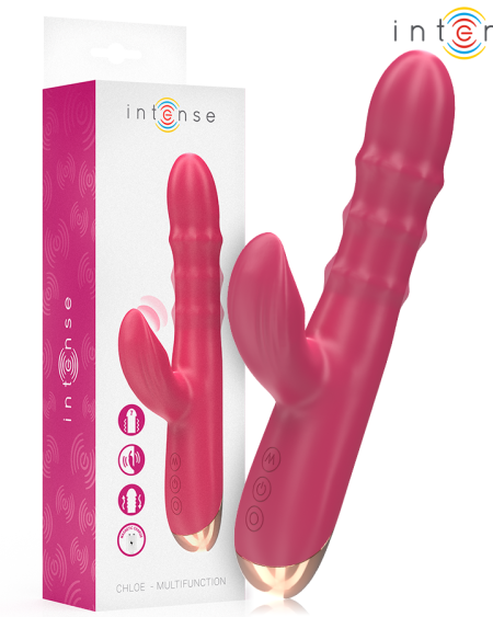 Vibrador CHLOE 3 em 1 da INTENSE HIGH TECH, em vermelho