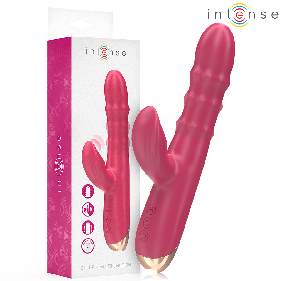Vibrador CHLOE 3 em 1 da INTENSE HIGH TECH, em vermelho