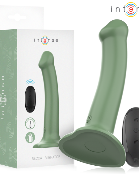 Vibrador com ventosa BECCA verde da INTENSE, com controlo remoto