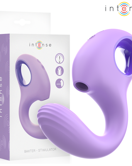 Estimulador clitoriano INTENSE BAXTER violeta, com sucção e vibração