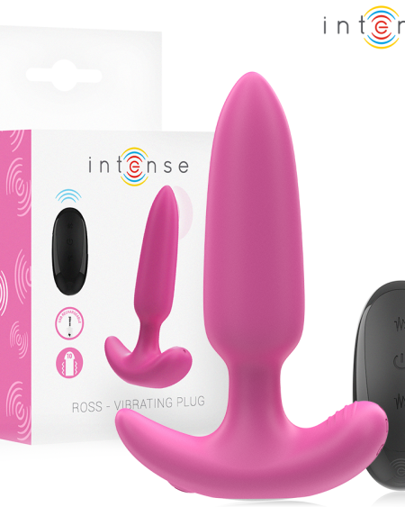 Plug anal vibratório ROSS rosa da INTENSE com controlo remoto