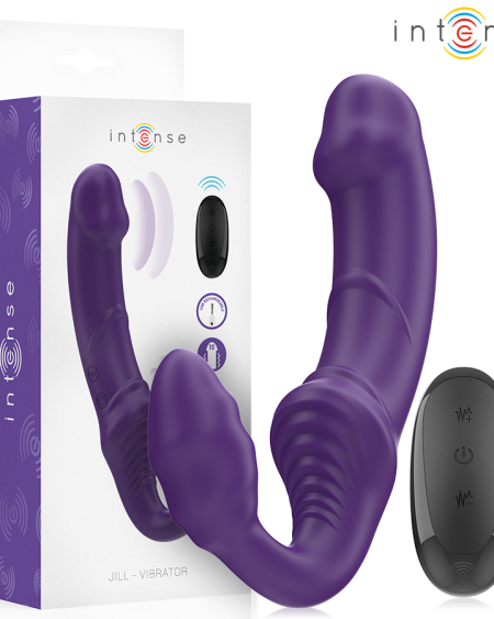 Vibrador duplo INTENSE Jill violeta com comando à distância