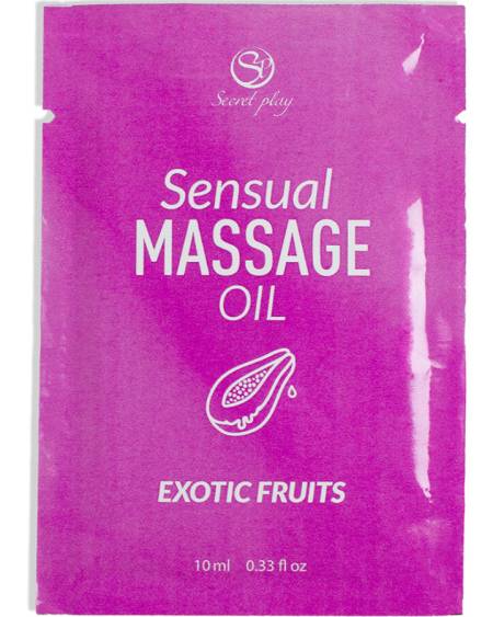 Óleo de massagem SECRETPLAY de frutas exóticas, formato monodose de 10 ml
