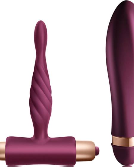 Kit CLIMAXIMUM Dare com vibrador trançado e plug anal